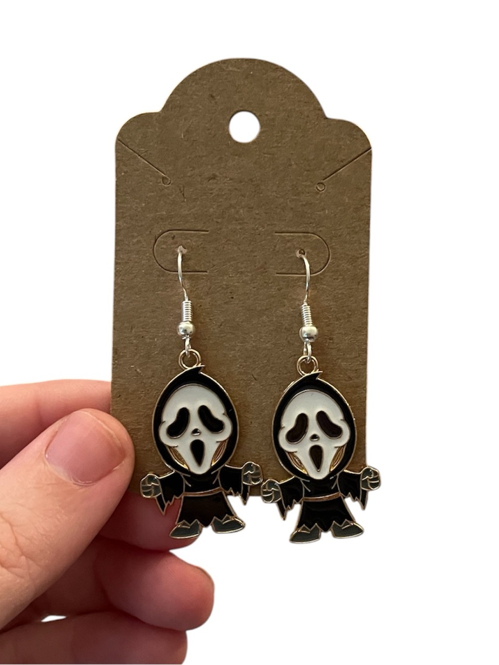 Ghost Face Dangle Earrings - scream
